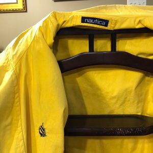 Nautica brand heavy jacket Emerald Green with Yellow interior.